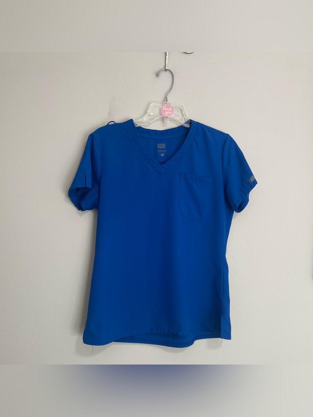 Med Couture V-Neck Short Sleeve Scrub in Royal Blue Size Small ~ Medical Staff